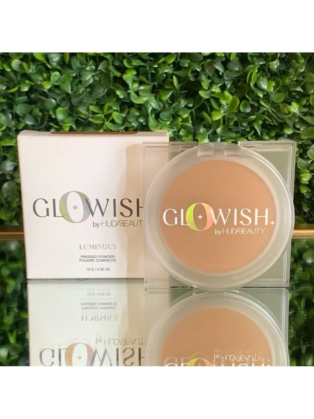 Huda TAN 08 GloWish Luminous Pressed Powder | NEW | Tan 8 | Full Size | BNIB NIB